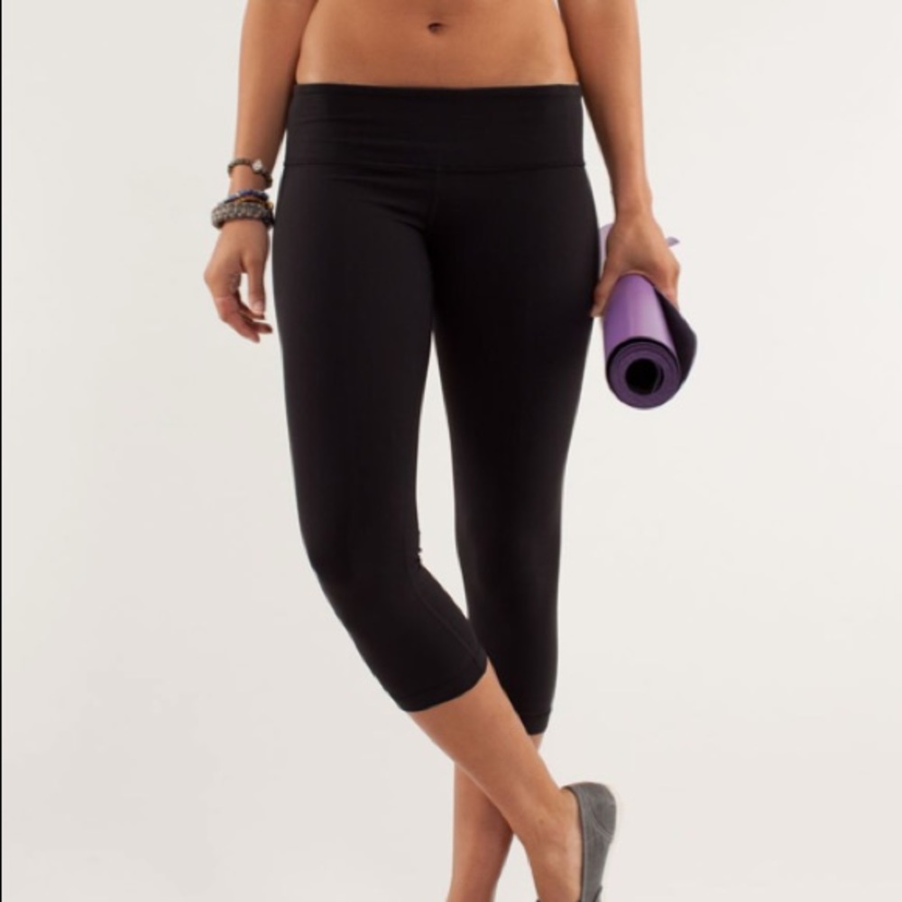 lululemon wunder under crop | black